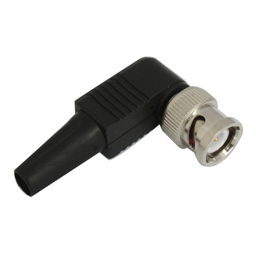 with Boot Right Angle BNC Male Solderless CCTV Connector for RG59 Coaxial Cable