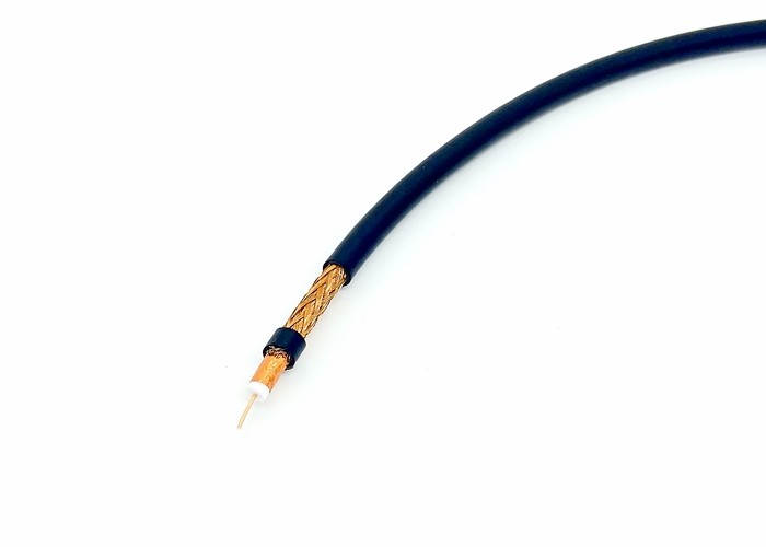 RG59U 75 Ohm Coaxial Cable 3.7Foam PE Golden Color Foil Customized Color