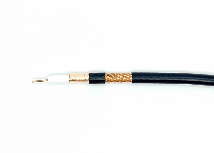 RG59U 75 Ohm Coaxial Cable 3.7Foam PE Golden Color Foil Customized Color